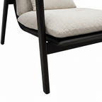 Xavaris Accent Chair wooden frame and leg detail showing the natural wood structure and sturdy support.