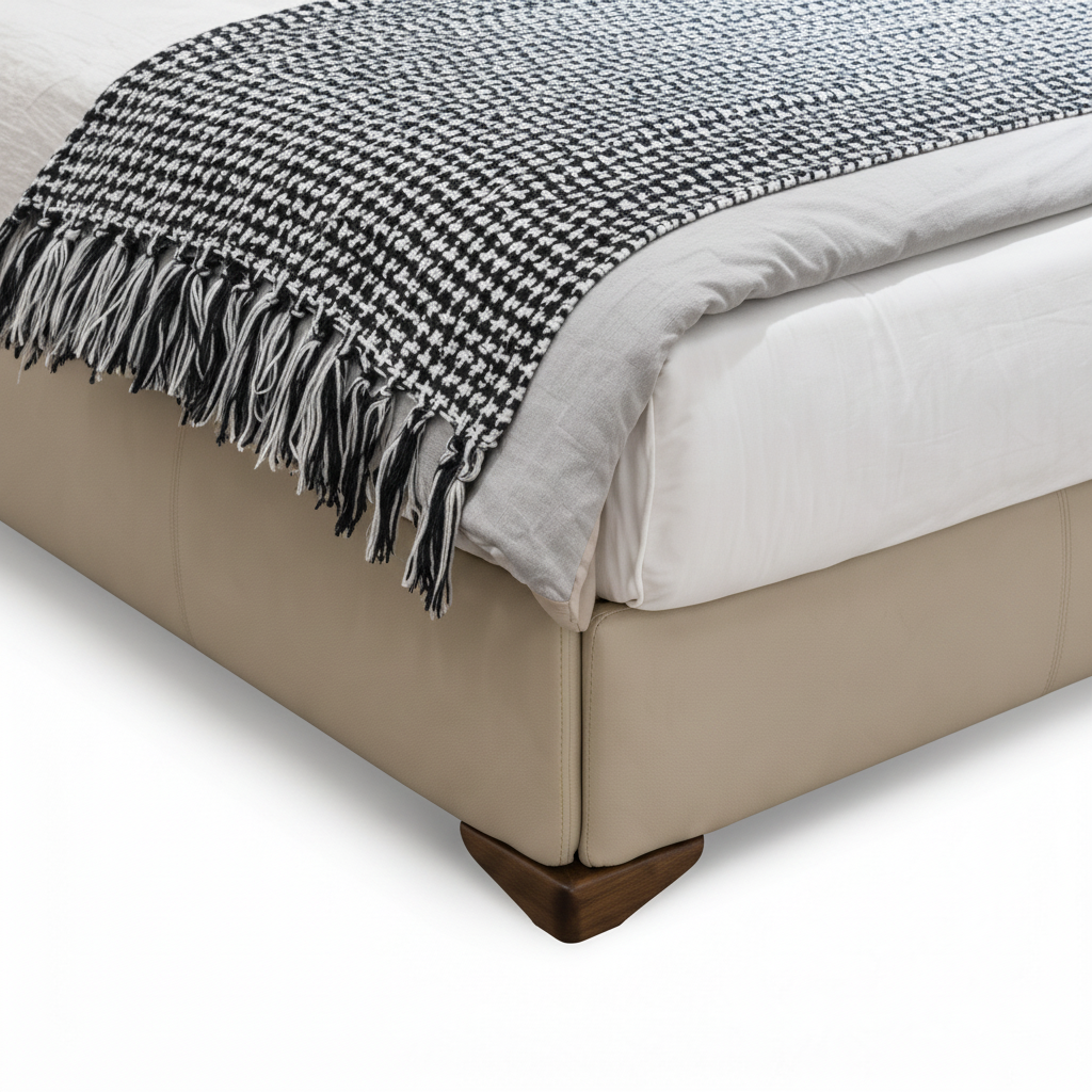 Yarden Bed side view of the bed frame on a white background