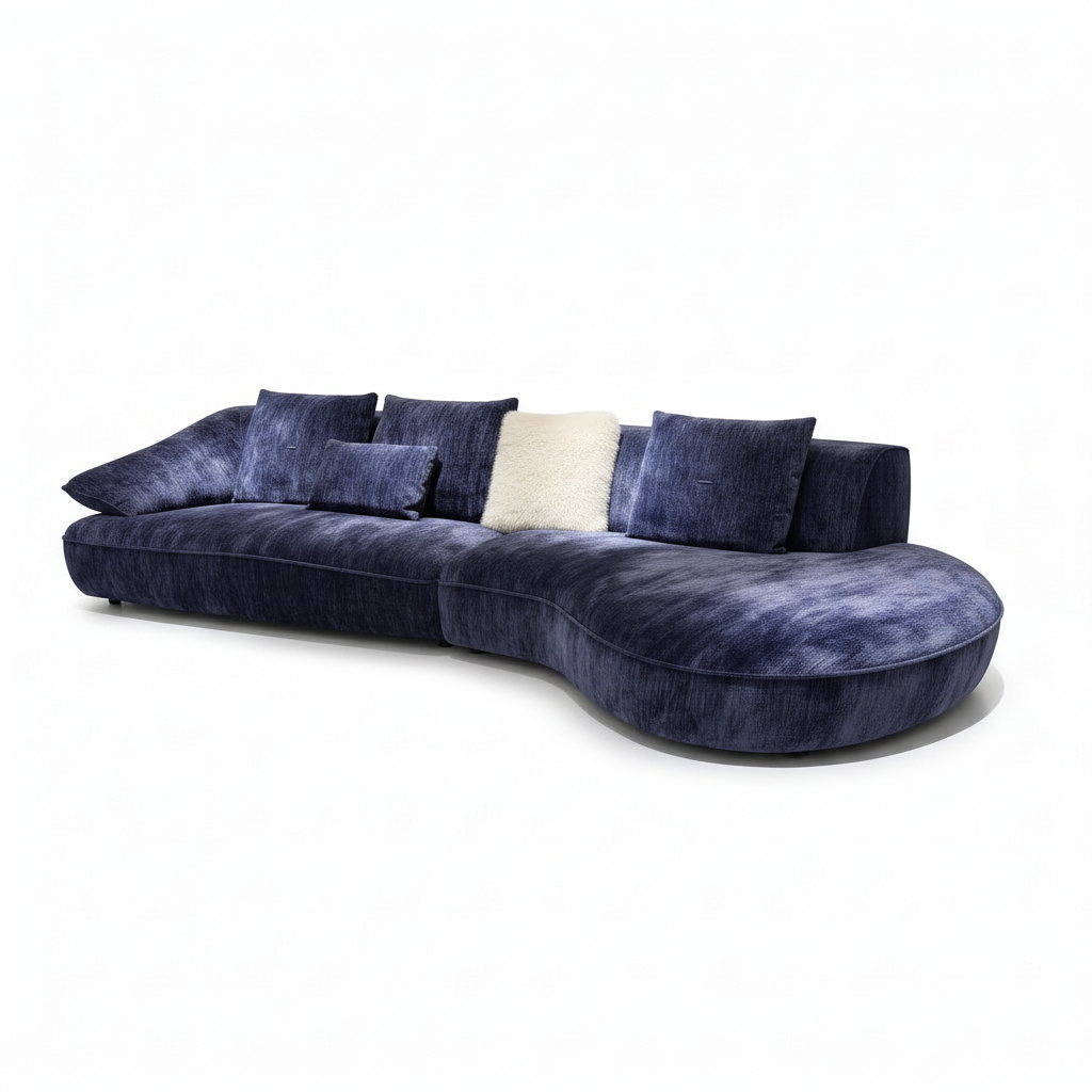 Yveronne Sectional 右前45度侧面白底图