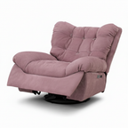 Zelcourt Accent Chair upholstered reclining accent chair with padded arms and tufted backrest on a white background