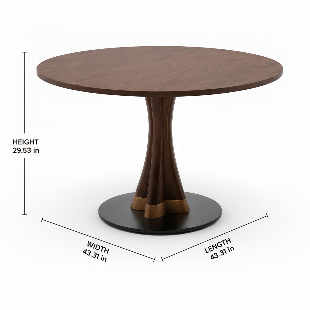Zelmora Dining Table dimension diagram