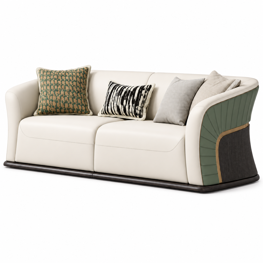 Zevrane Sofa — complete view on a white background