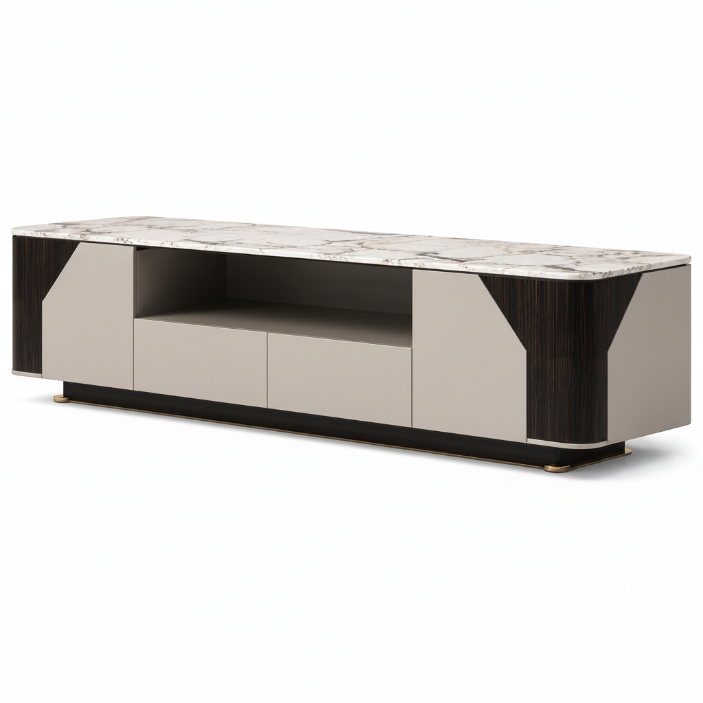 Zevrane TV Stand 左前方白底图