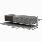 Zorenne Bench dimension diagram showing length 63.78 inches, width 19.69 inches, and height 17.72 inches