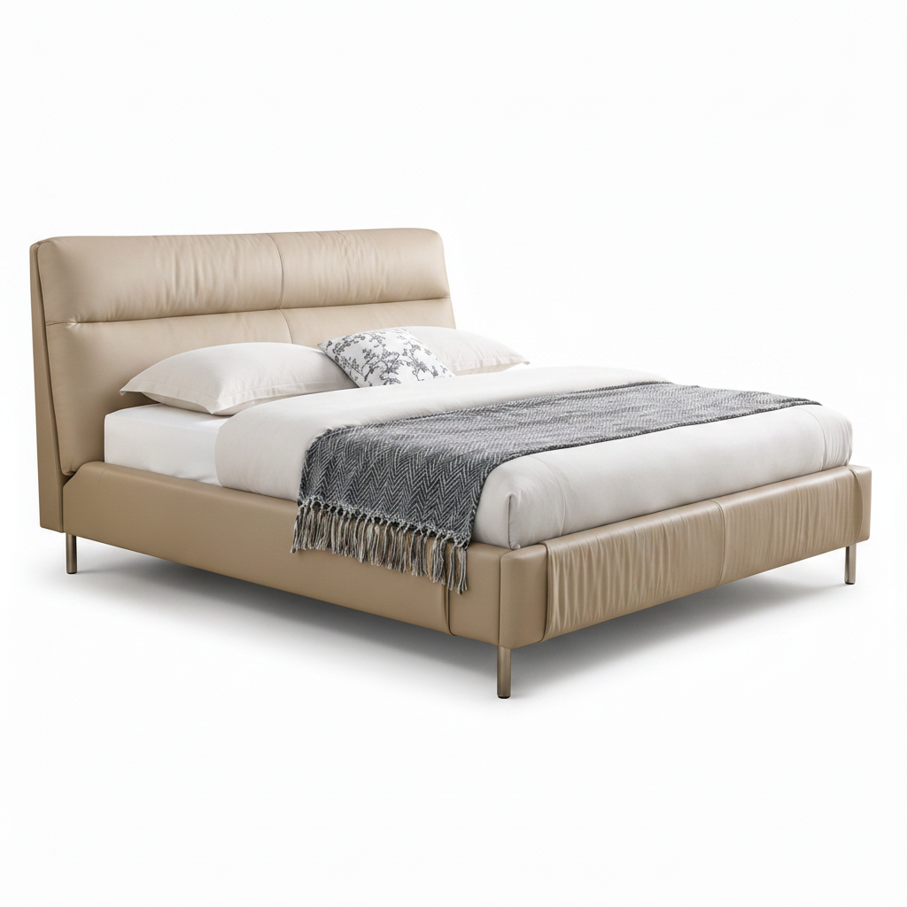 Zorvain Bed opposite-side view of the bed frame on a white background